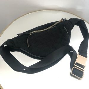 Accessorize black quilted fanny pack